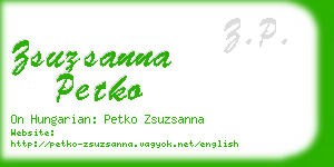 zsuzsanna petko business card